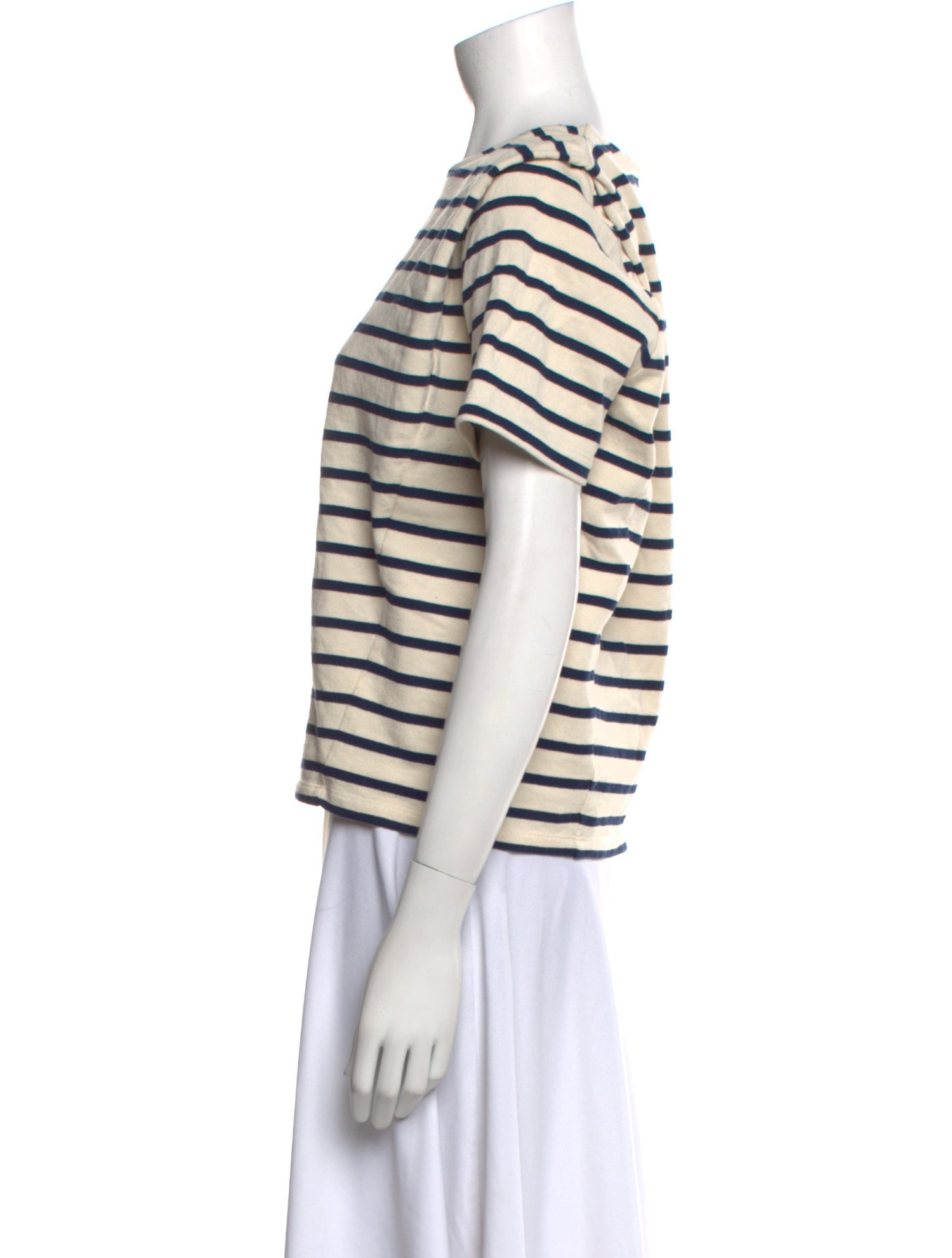 Sézane Striped Bateau Neckline Top