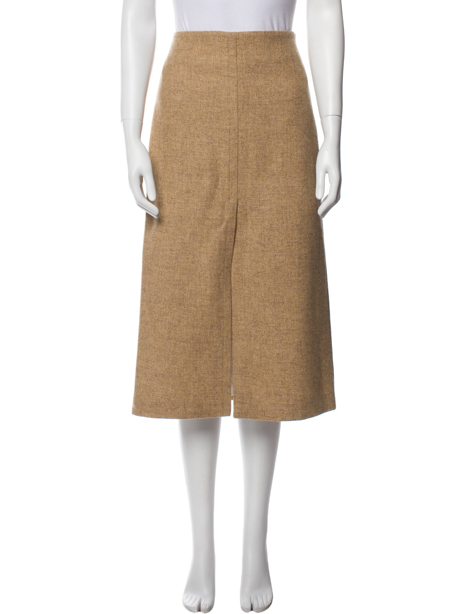 Sézane Virgin Wool Midi Length Skirt
