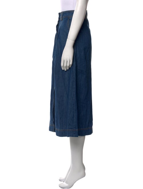 Sézane Pleated Accents Midi Length Skirt