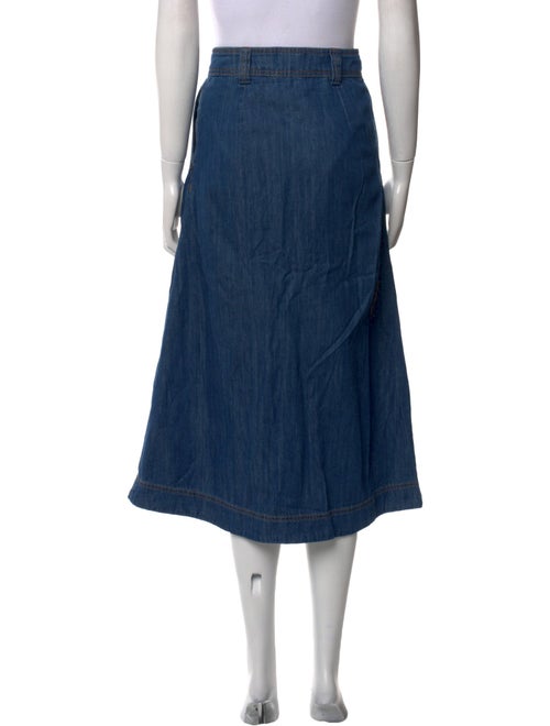 Sézane Pleated Accents Midi Length Skirt