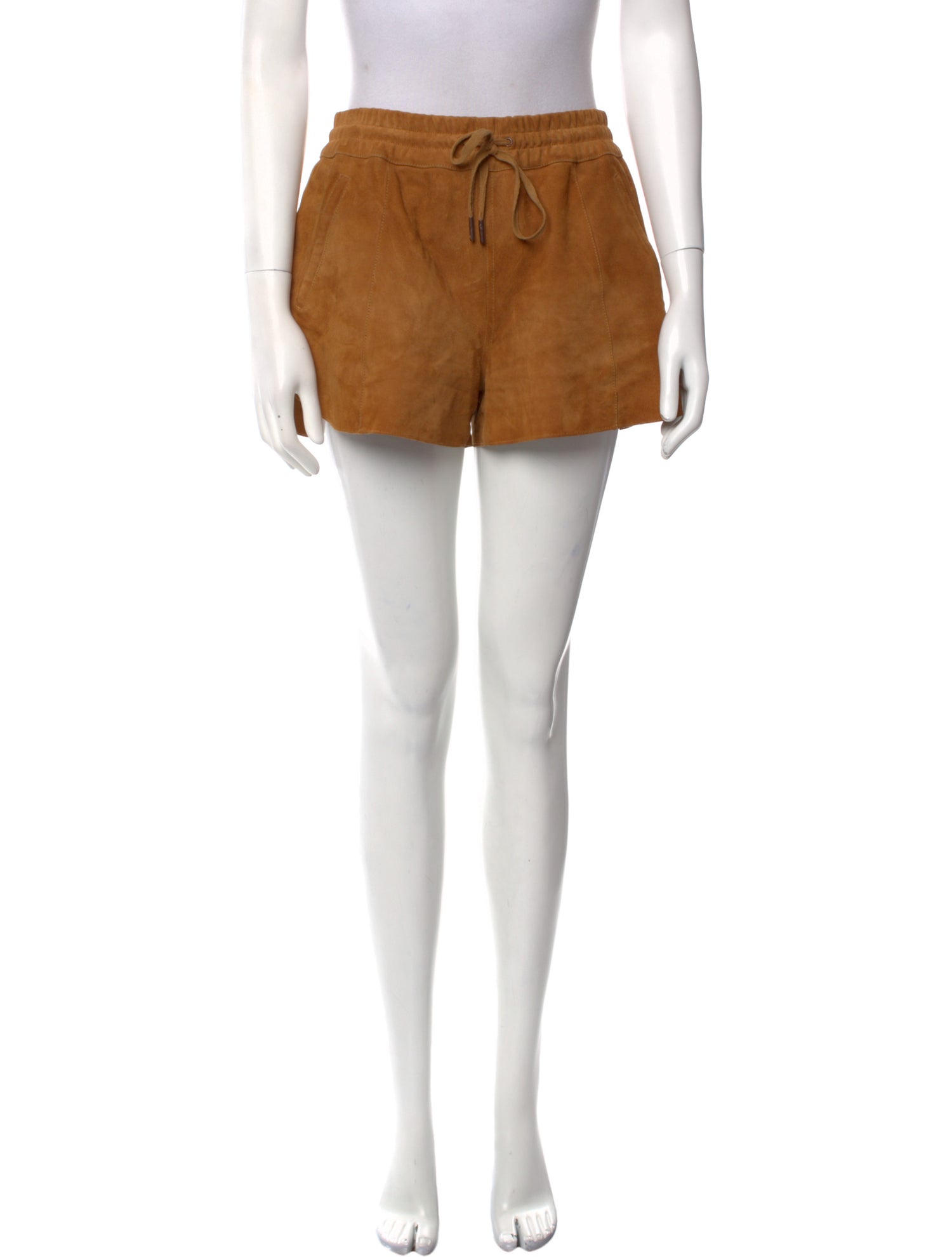 Sézane Leather Mini Shorts