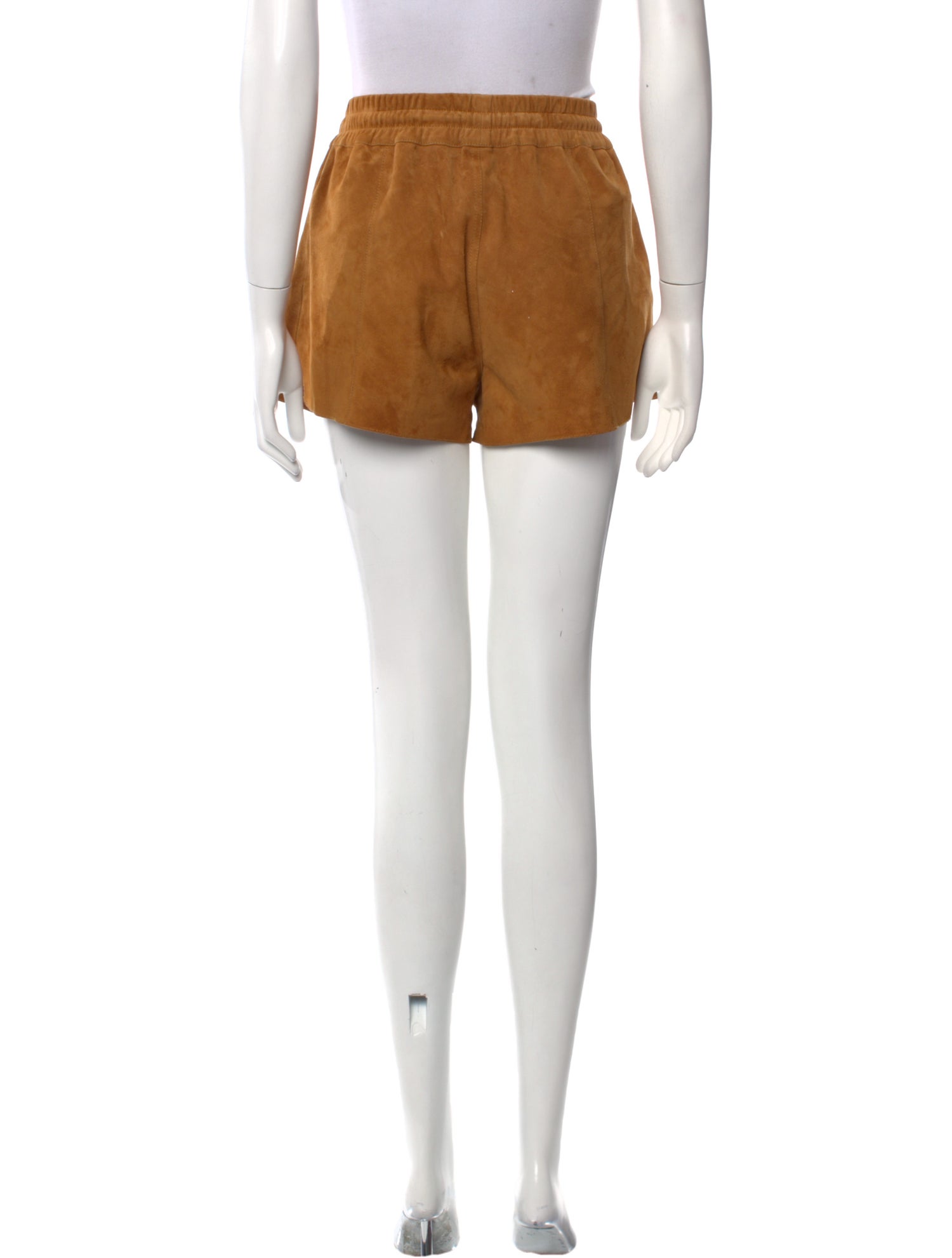 Sézane Leather Mini Shorts