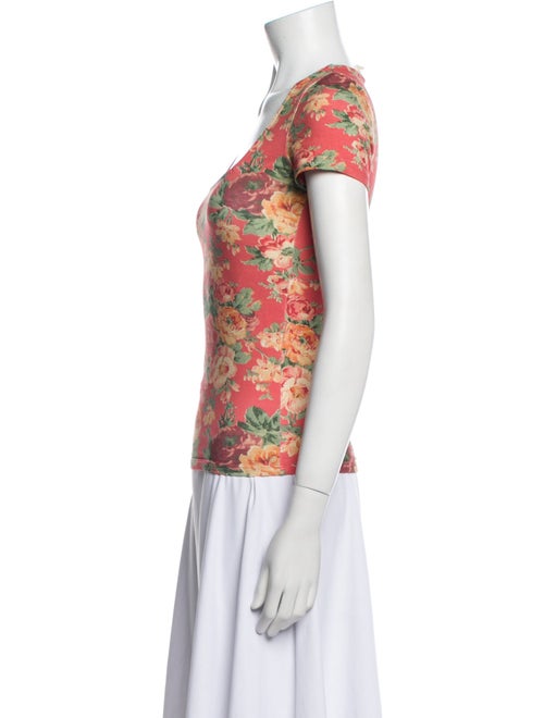 Sézane Floral Print Square Neckline Top