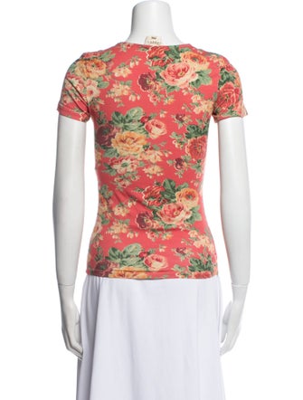 Sézane Floral Print Square Neckline Top