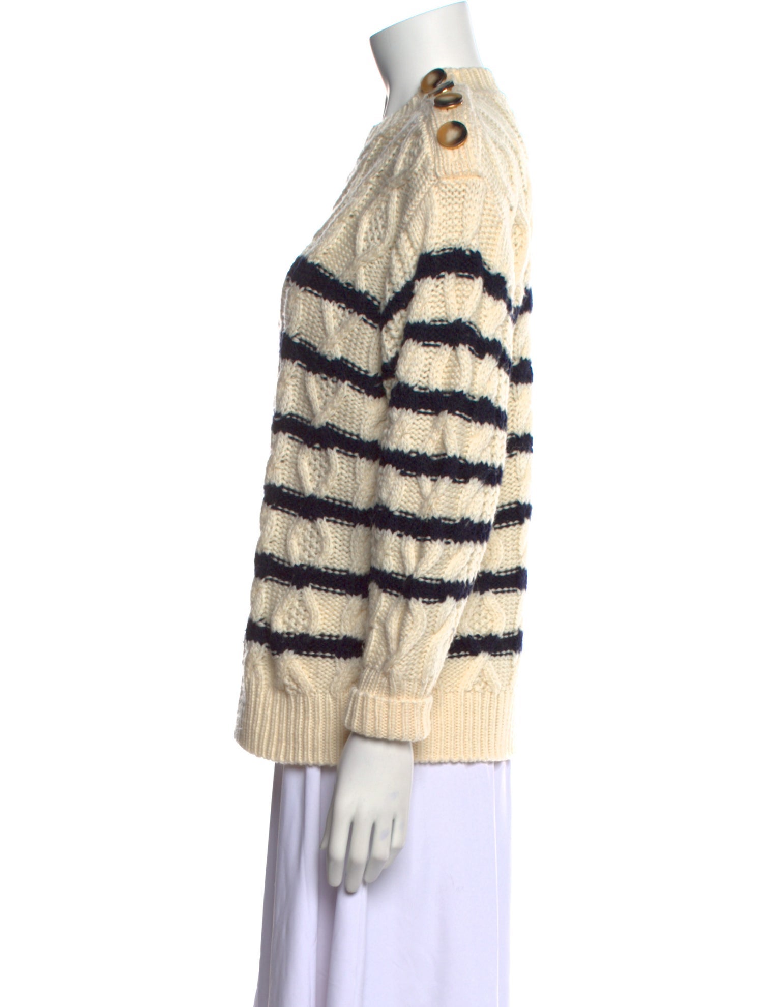 Sézane Merino Wool Striped Sweater