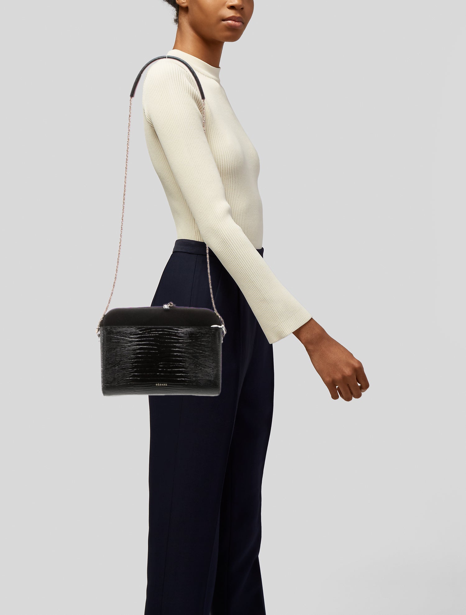 Sézane Leather Shoulder Bag