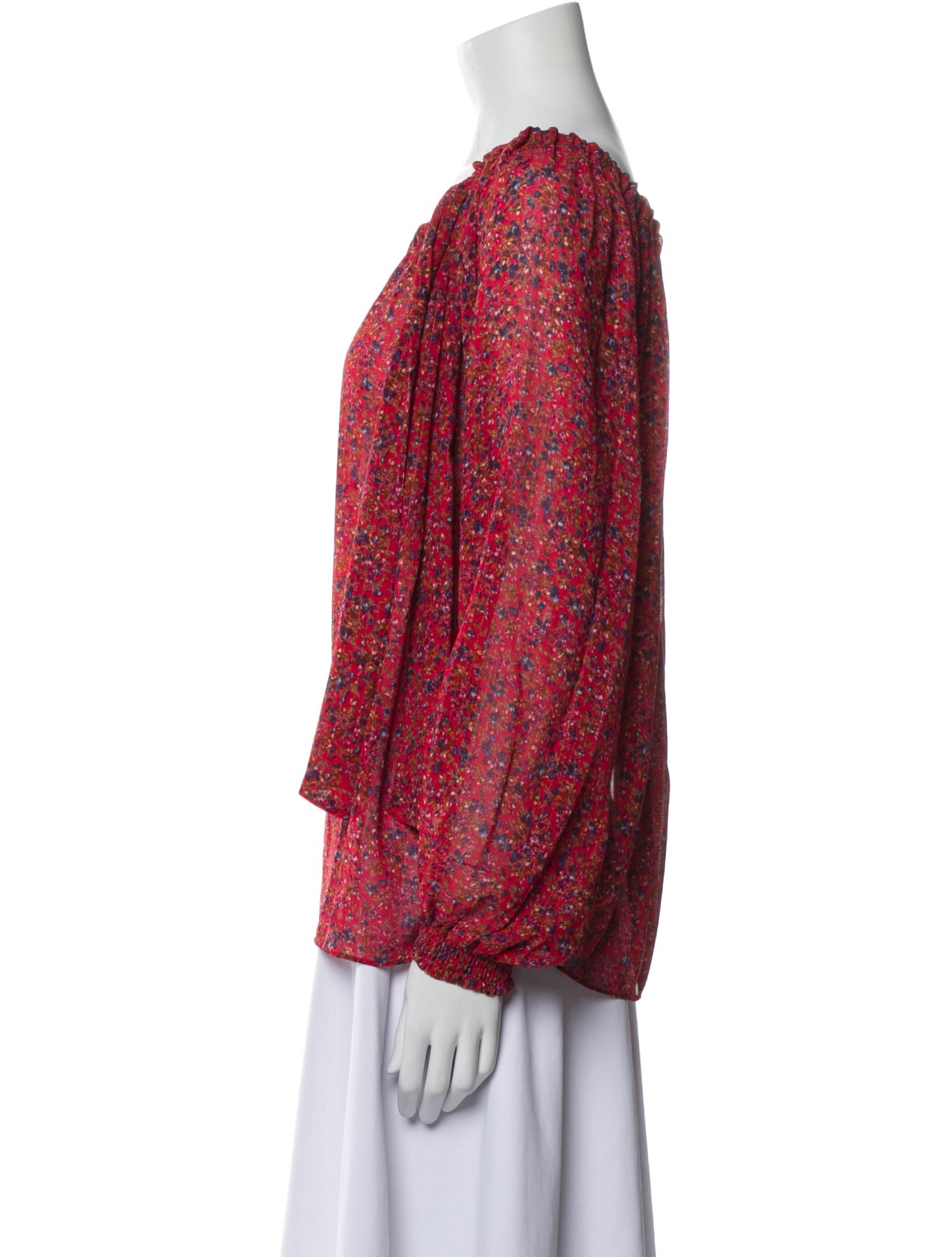 Sézane Floral Print Bateau Neckline Blouse w/ Tags