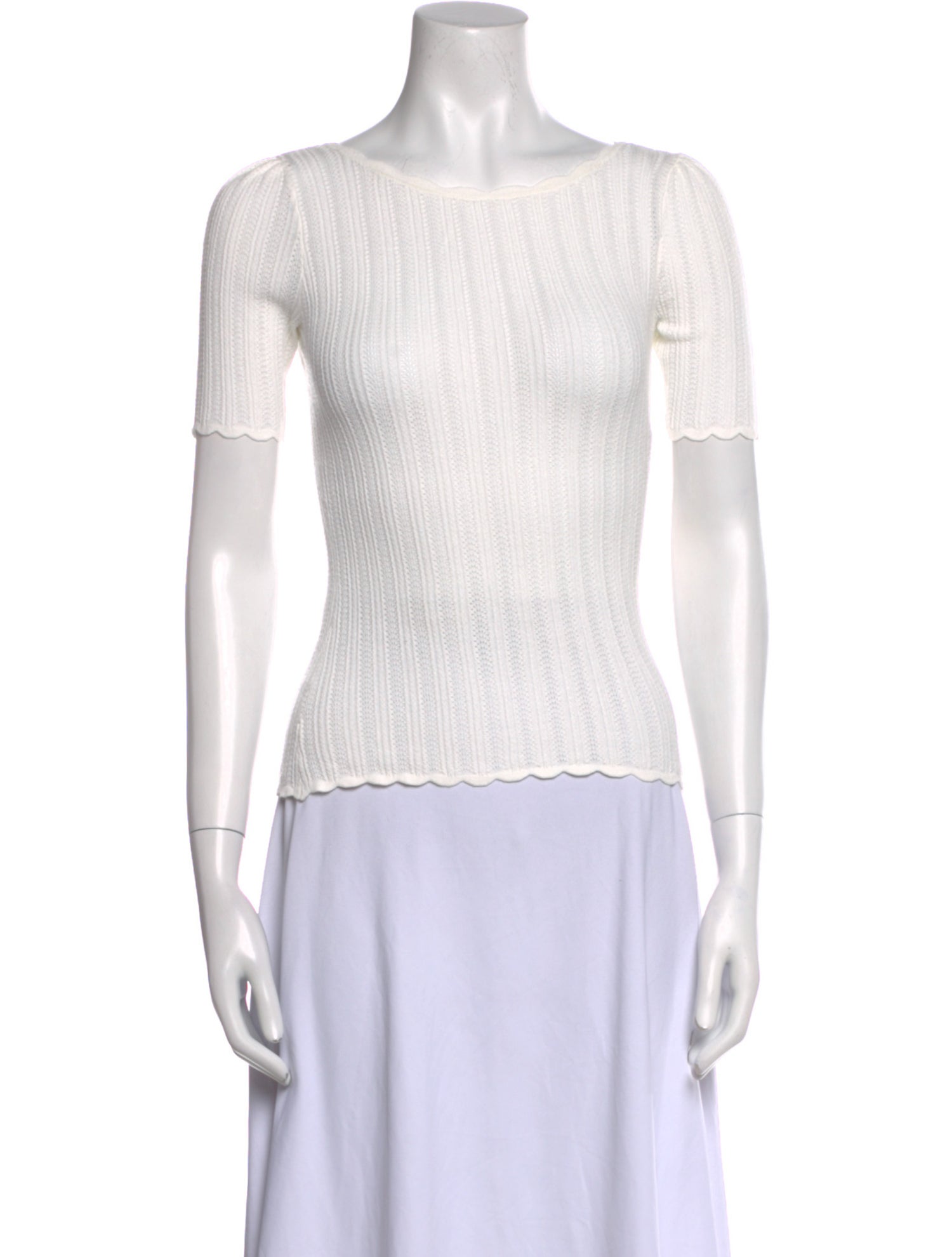 Sézane Scoop Neck Short Sleeve Top