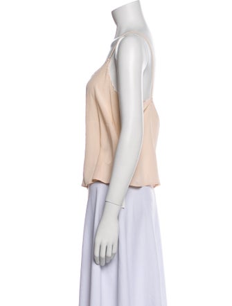 Sézane Silk V-Neck Crop Top