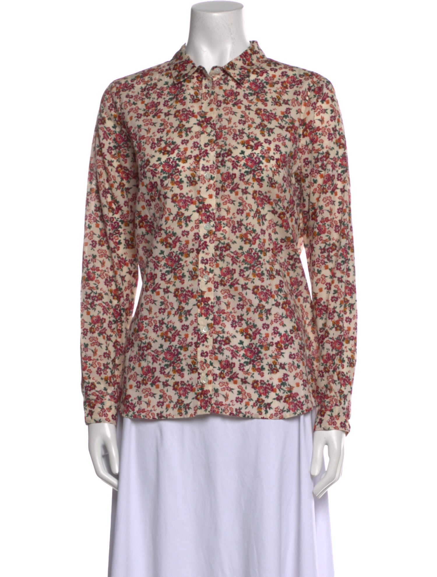 Sézane Floral Print Mock Neck Blouse w/ Tags