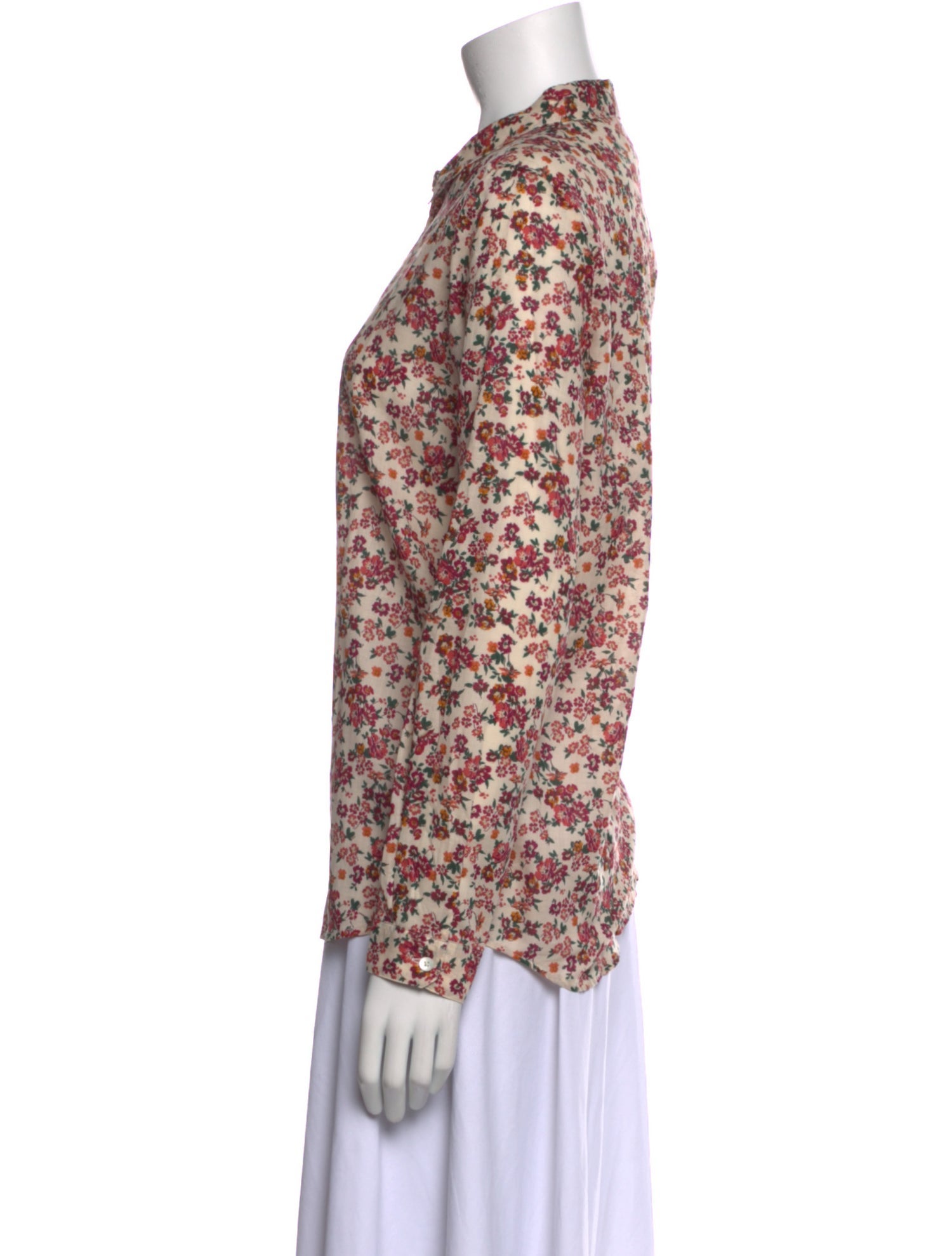 Sézane Floral Print Mock Neck Blouse w/ Tags