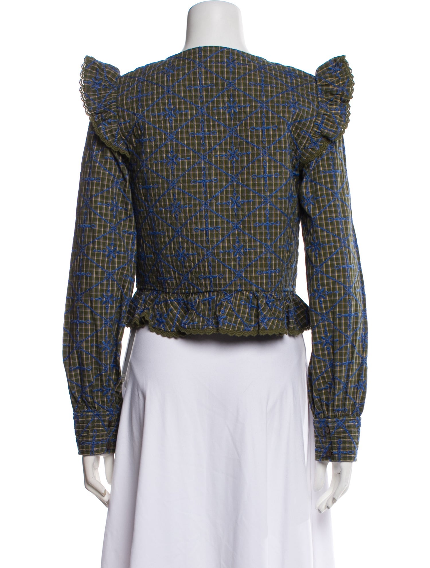 Sézane Tweed Pattern Evening Jacket