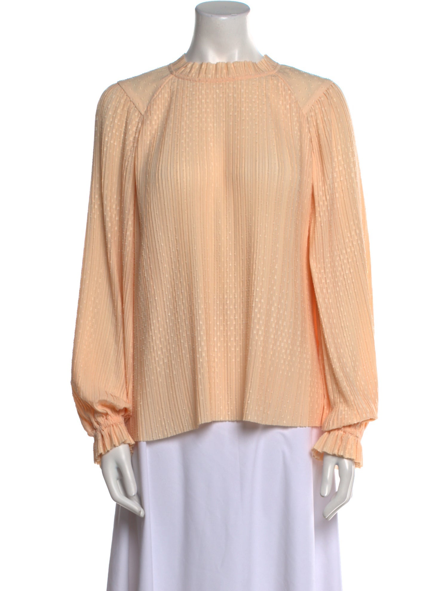Sézane Scoop Neck Long Sleeve Blouse