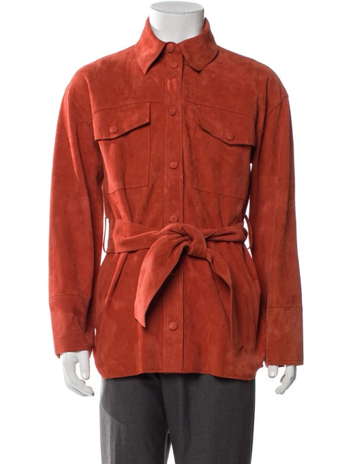 Sézane Goat Leather Long Sleeve Shirt