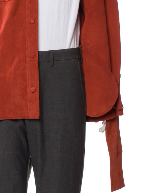 Sézane Goat Leather Long Sleeve Shirt