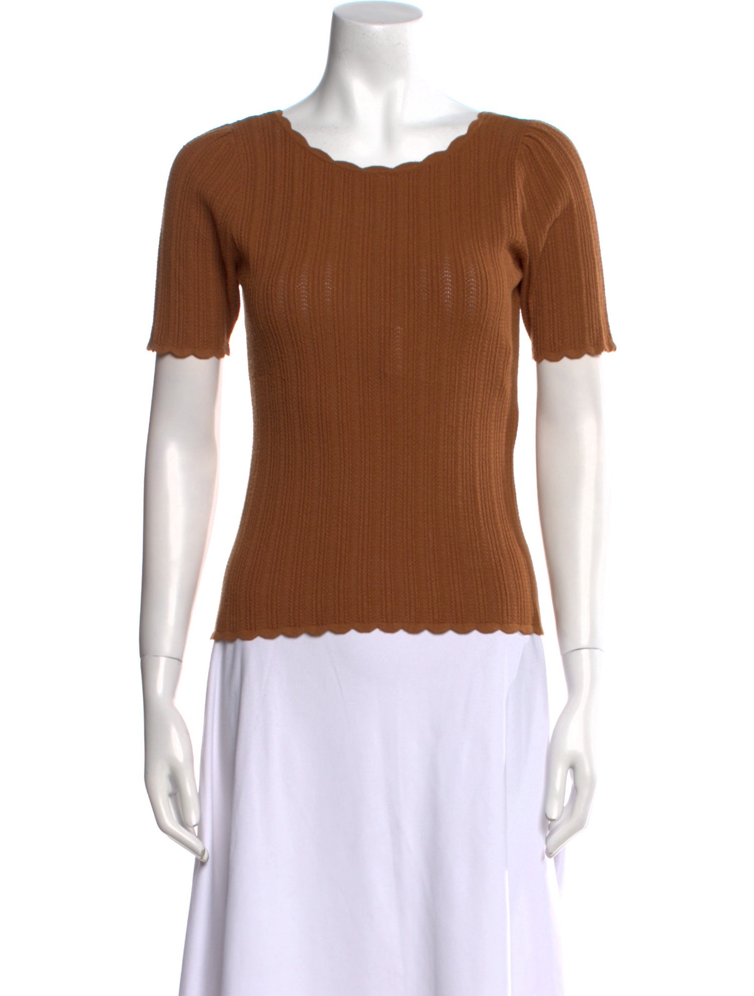 Sézane Scoop Neck Short Sleeve T-Shirt