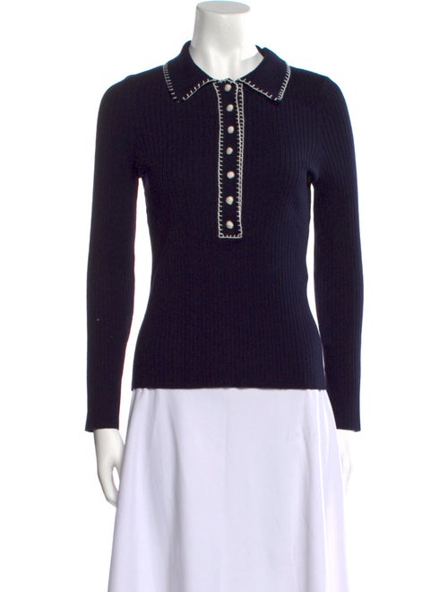 Sézane Long Sleeve Polo