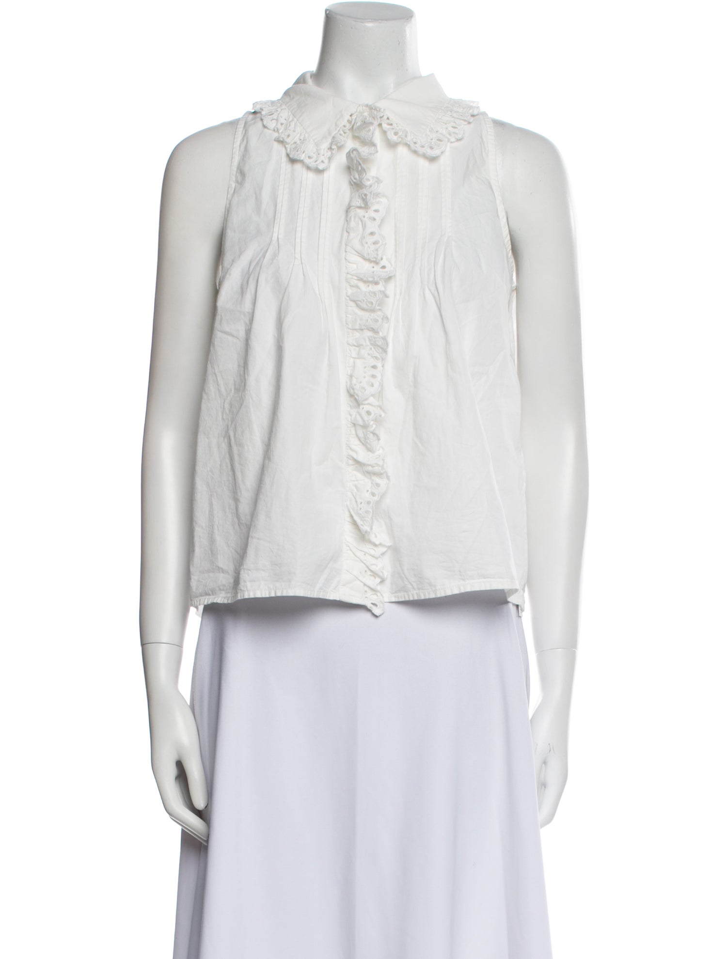 Sézane Sleeveless Crop Top