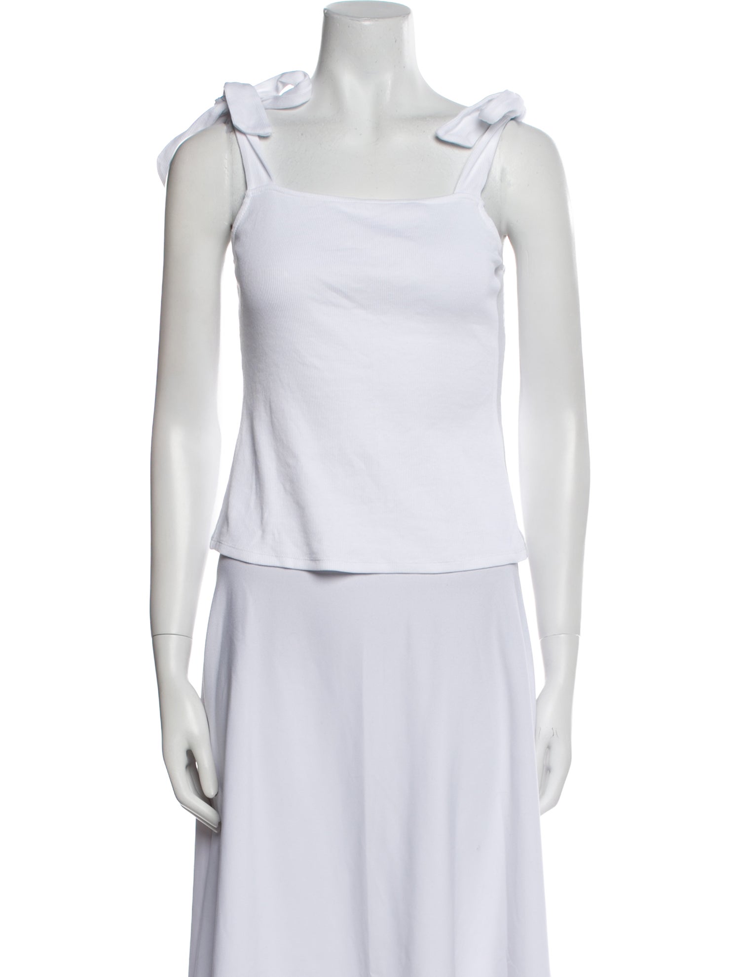 Sézane Square Neckline Sleeveless Crop Top
