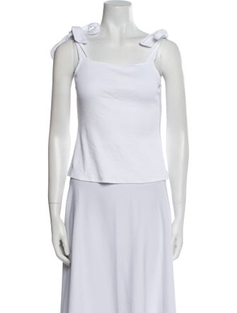 Sézane Square Neckline Sleeveless Crop Top