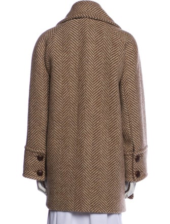 Sézane Virgin Wool Striped Coat