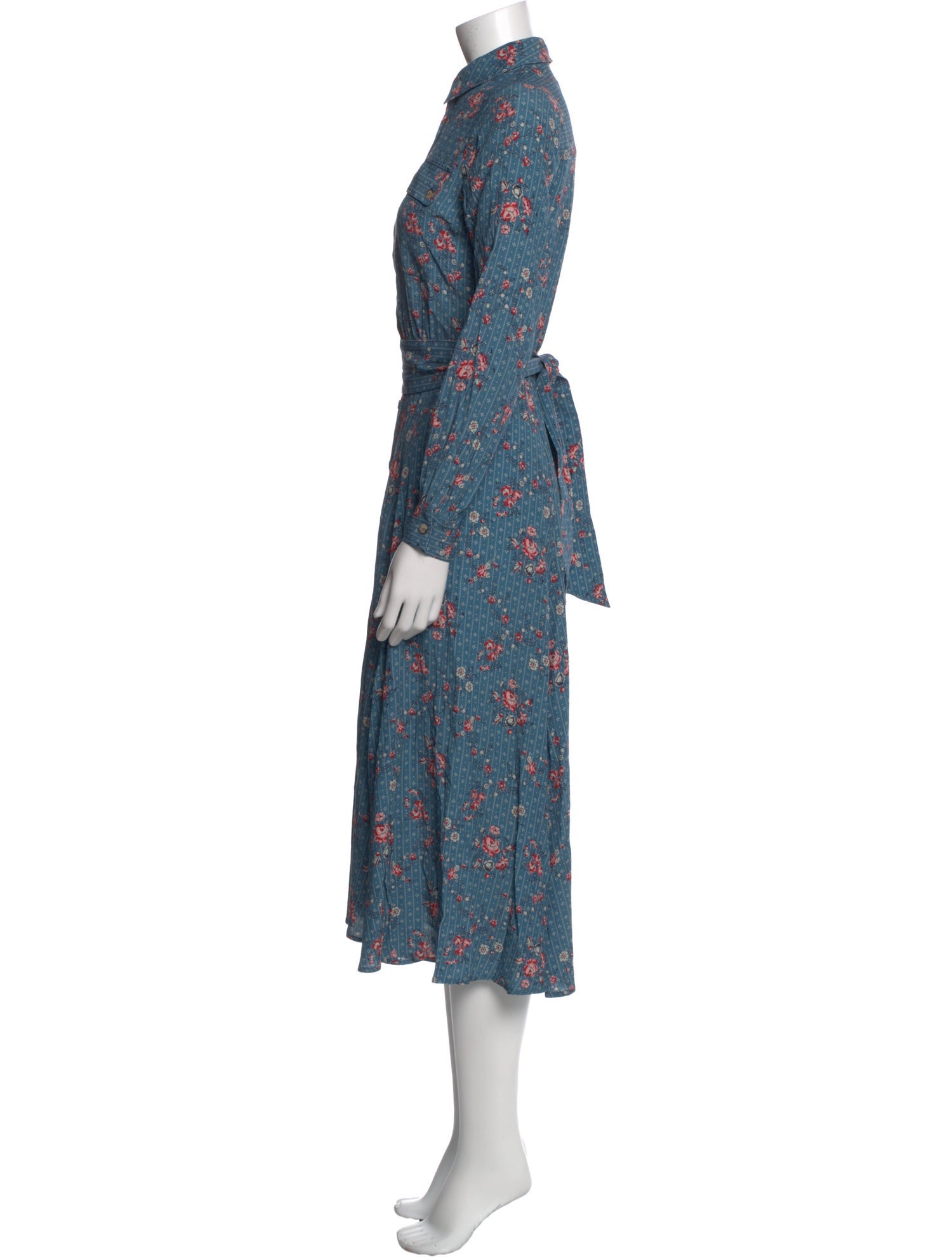 Sézane Floral Print Midi Length Dress w/ Tags