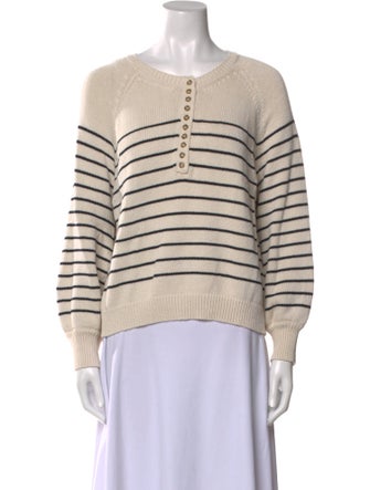 Sézane Striped Scoop Neck Sweater