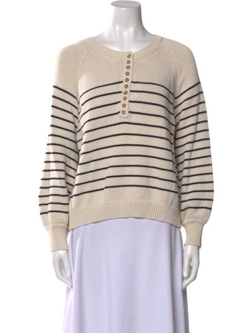 Sézane Striped Scoop Neck Sweater