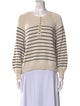 Sézane Striped Scoop Neck Sweater