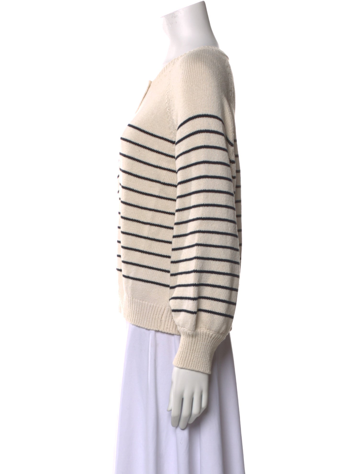 Sézane Striped Scoop Neck Sweater