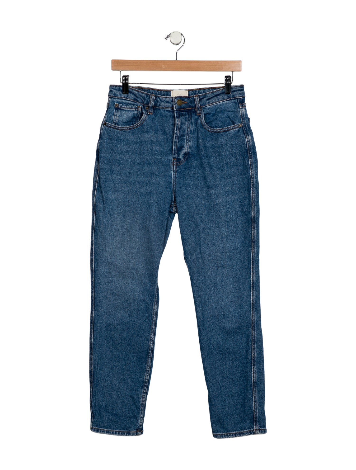 Sézane High-Rise Straight Leg Jeans
