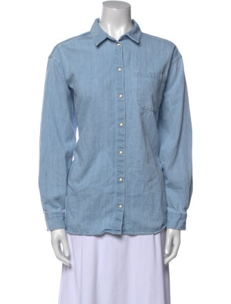 Sézane Long Sleeve Button-Up Top