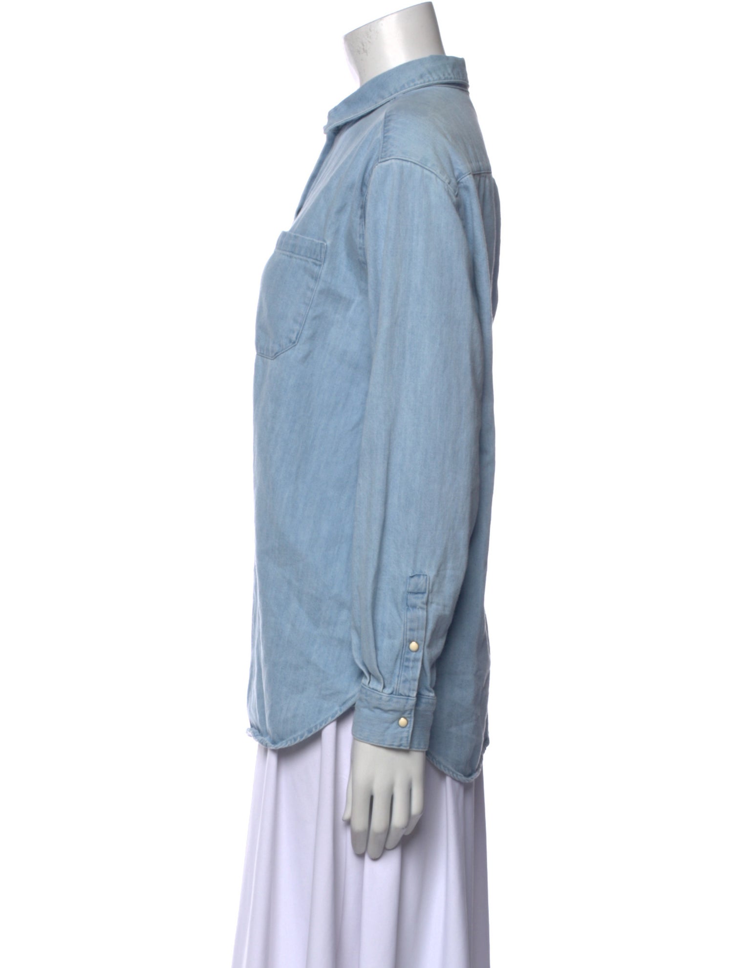 Sézane Long Sleeve Button-Up Top