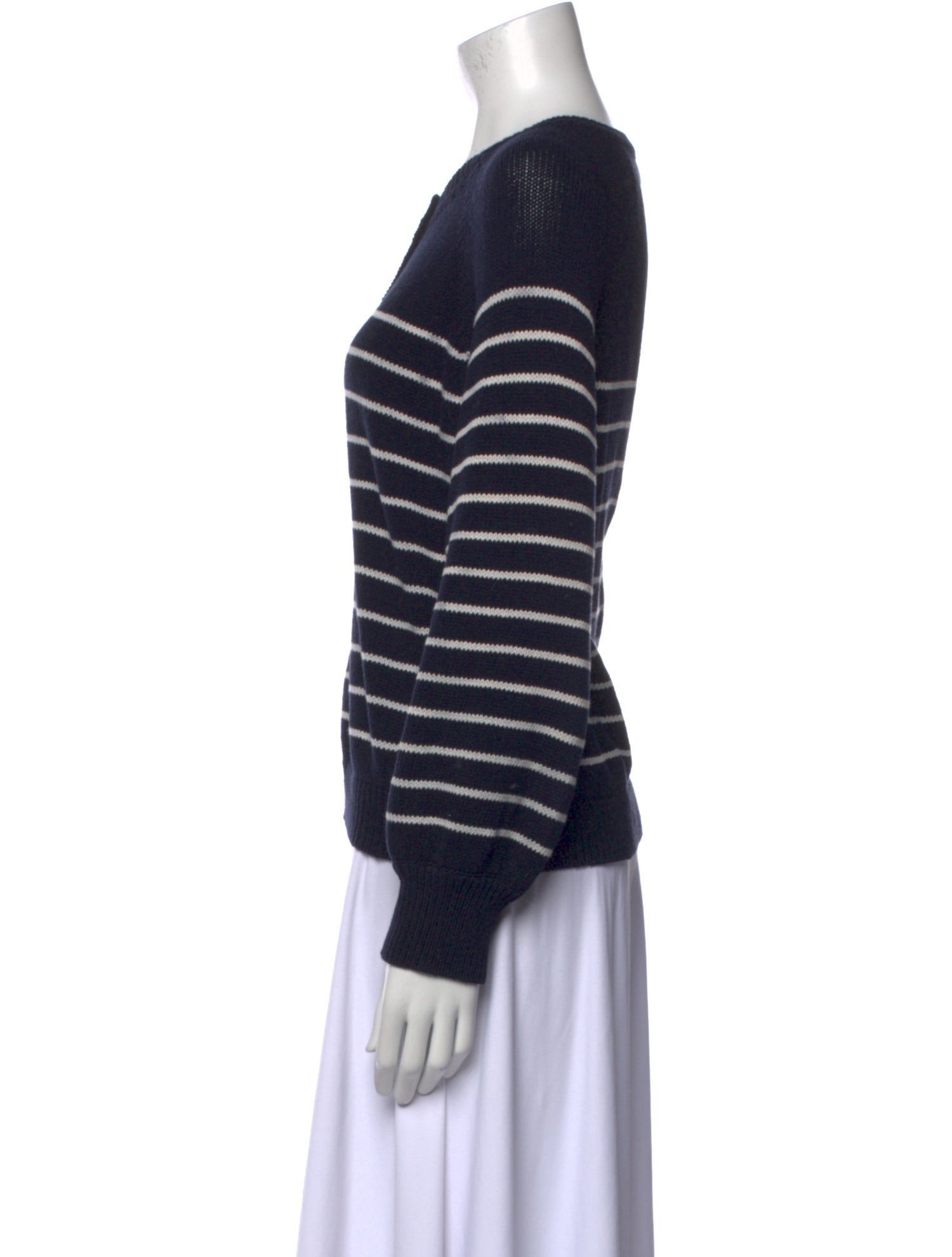Sézane Striped Crew Neck Sweater