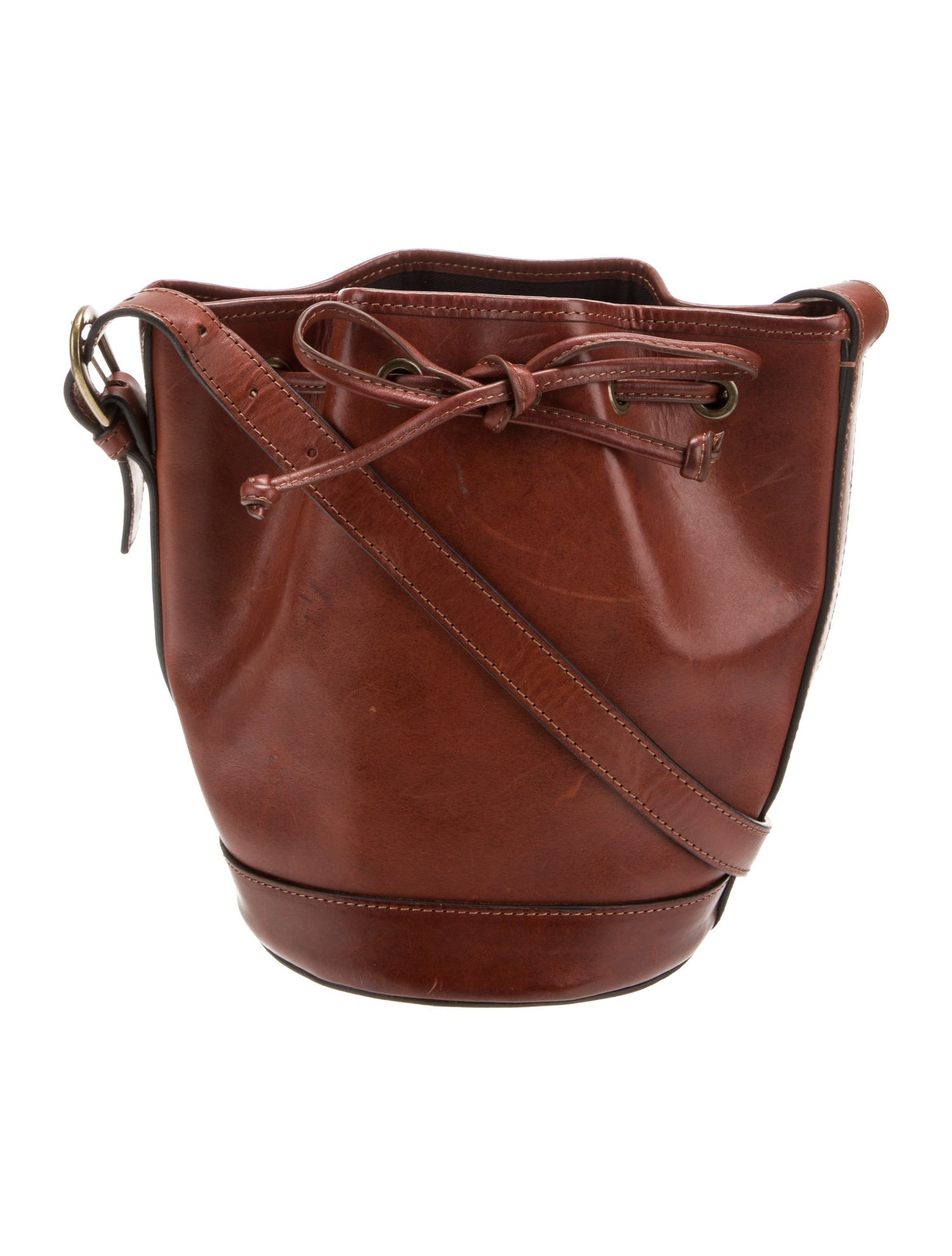 Sézane Leather Bucket Bag