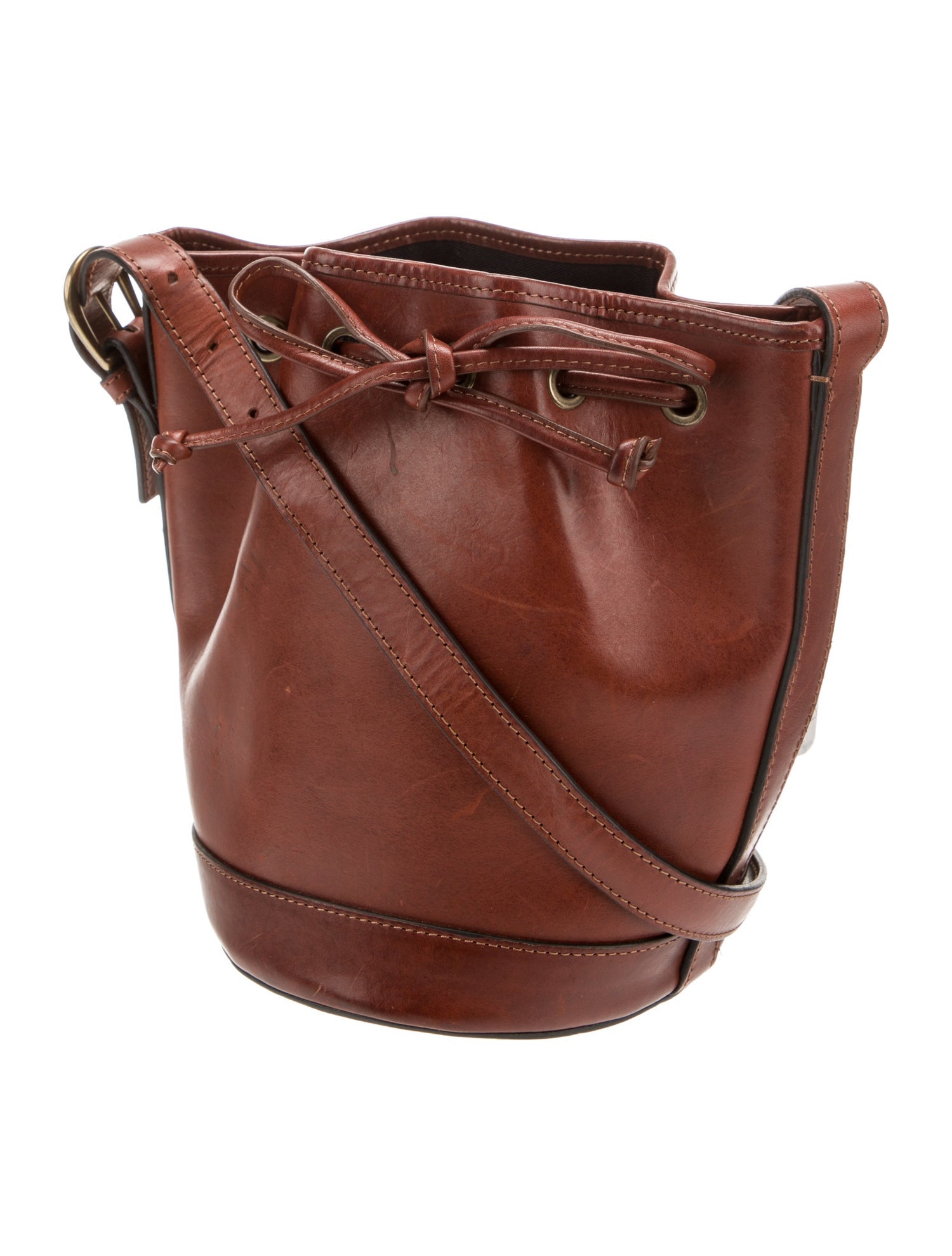 Sézane Leather Bucket Bag