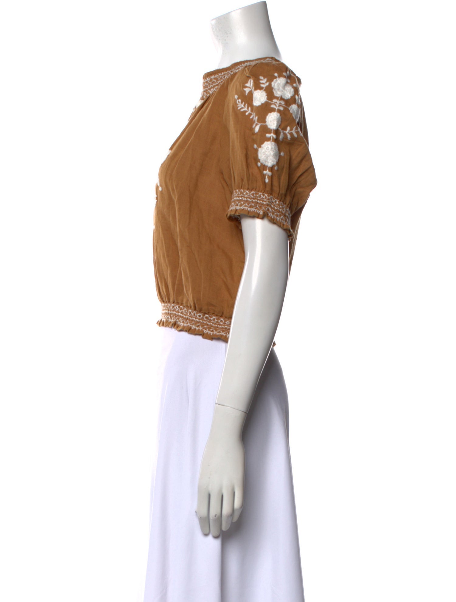 Sézane V-Neck Short Sleeve Crop Top w/ Tags