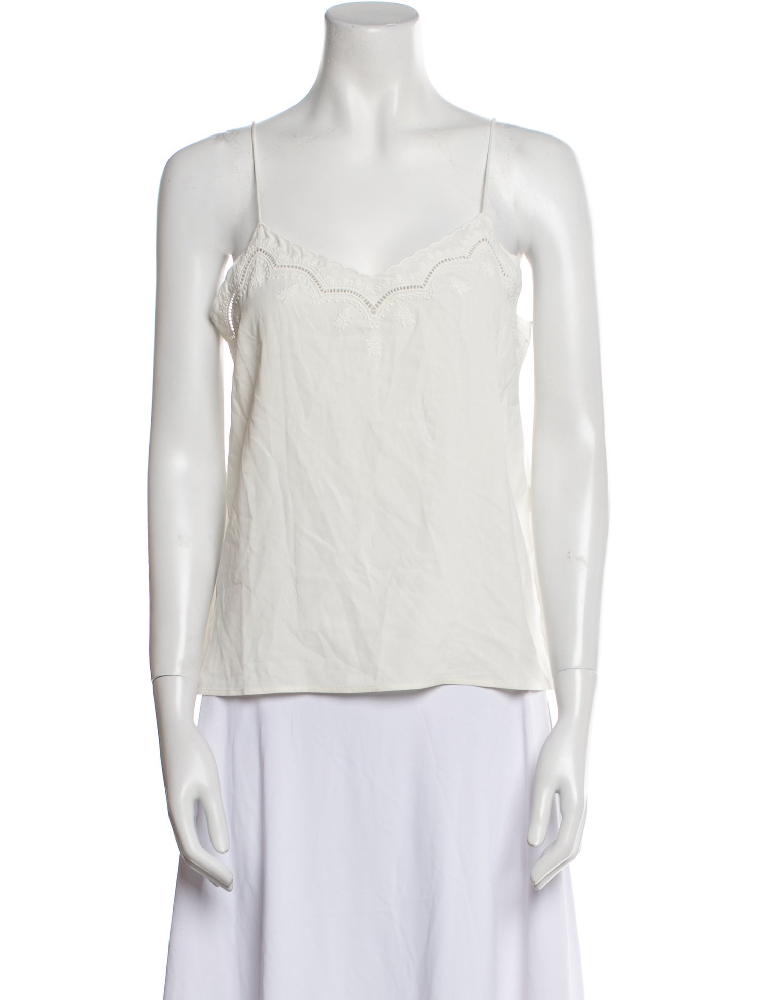 Sézane Silk V-Neck Top