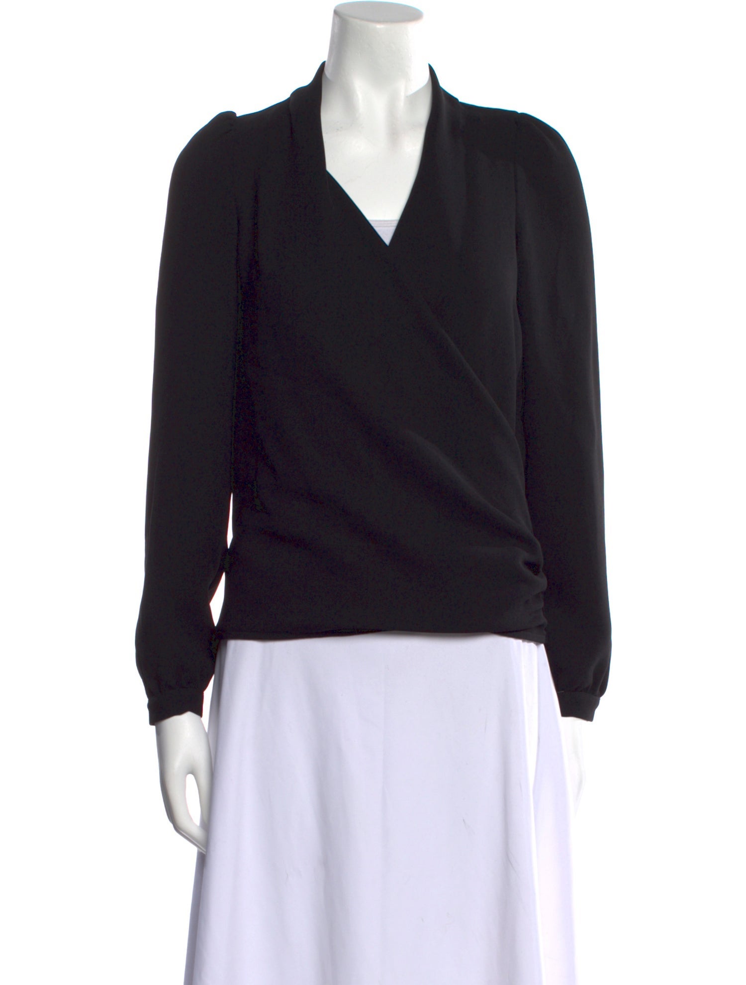 Sézane V-Neck Long Sleeve Polo