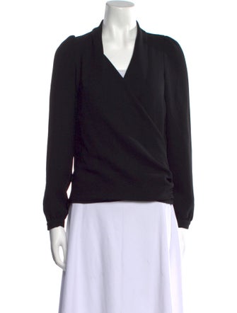 Sézane V-Neck Long Sleeve Polo