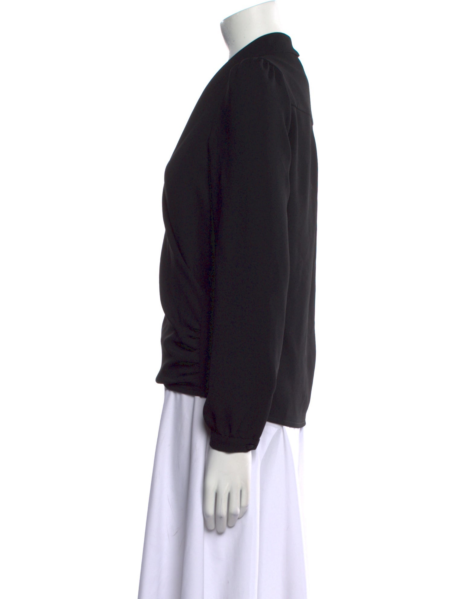 Sézane V-Neck Long Sleeve Polo