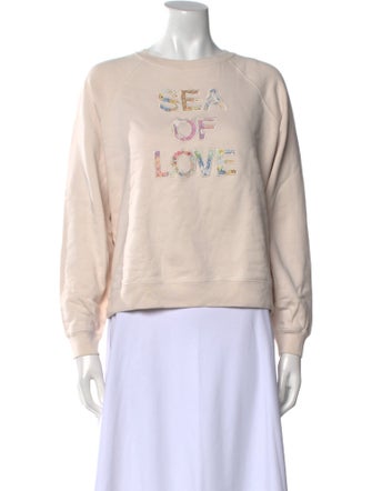 Sézane Graphic Print Crew Neck Sweatshirt