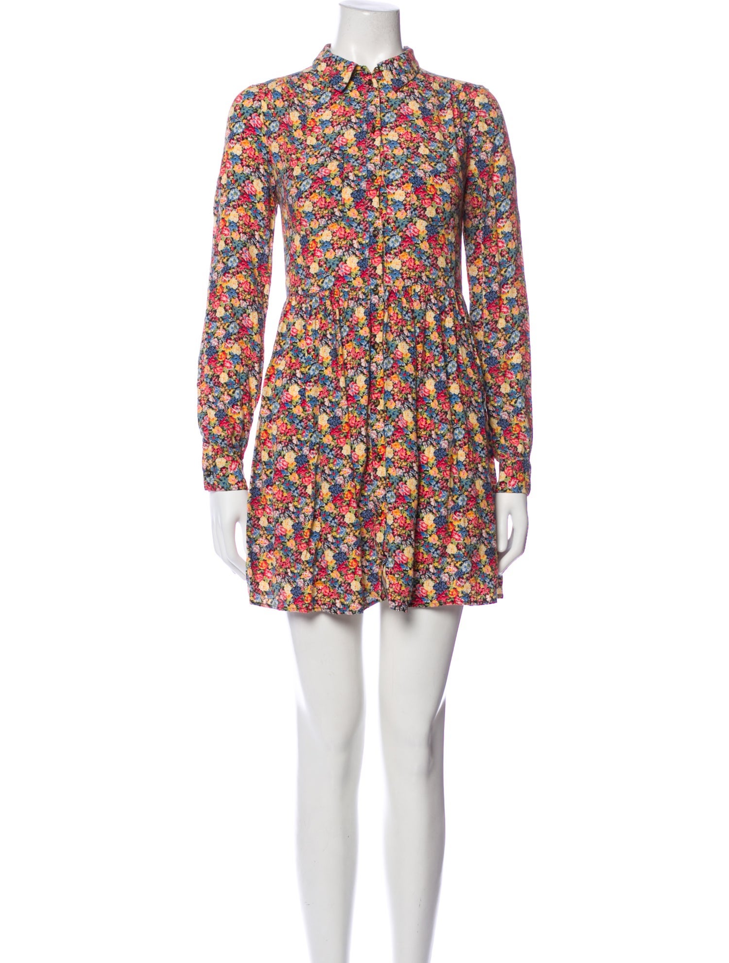 Sézane Floral Print Mini Dress