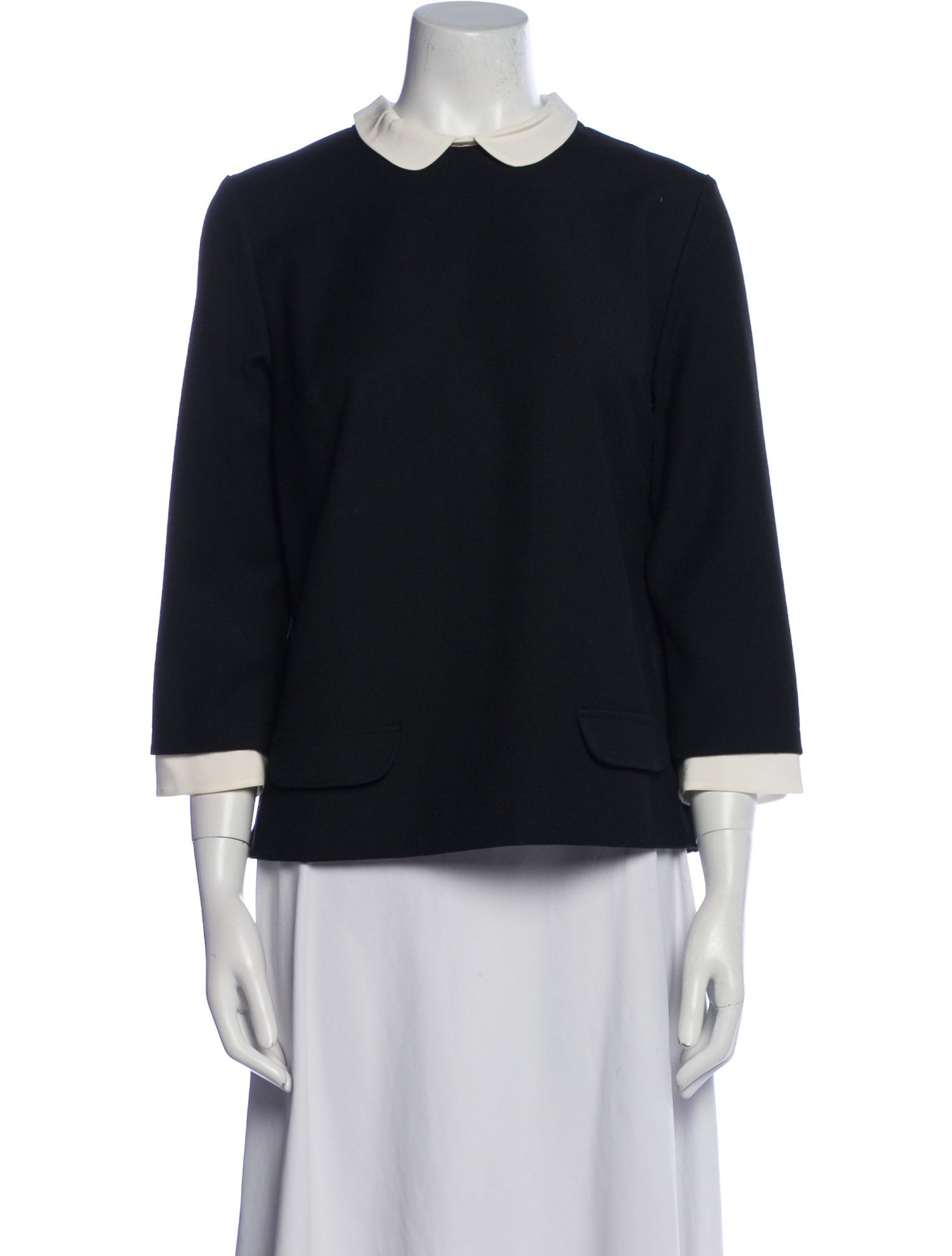 Sézane Three-Quarter Sleeve Blouse