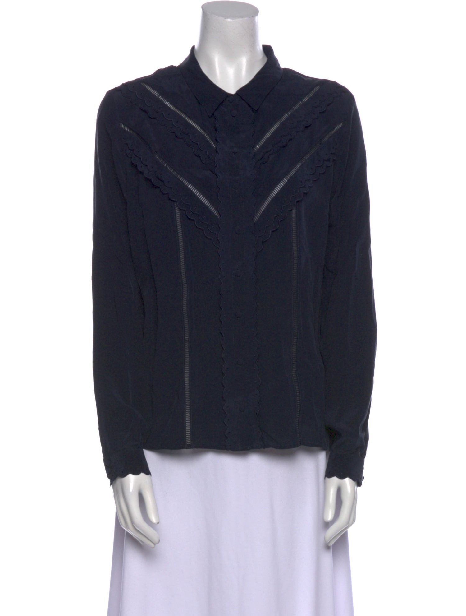 Sézane Silk Long Sleeve Sweatshirt