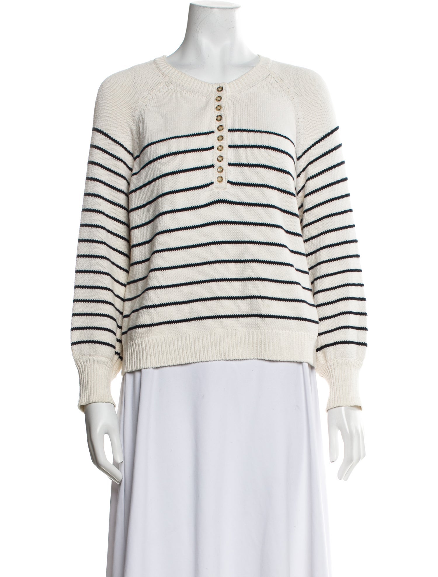 Sézane Striped Scoop Neck Sweater