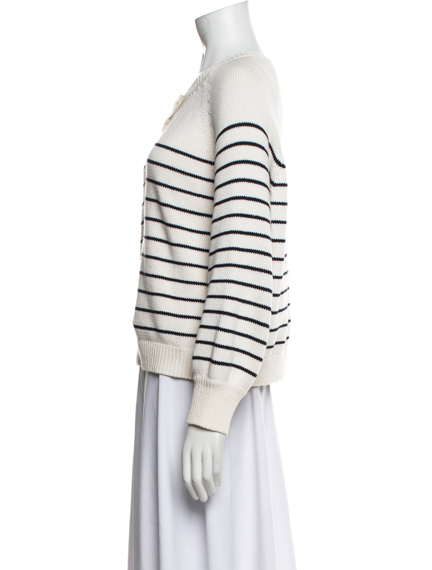 Sézane Striped Scoop Neck Sweater