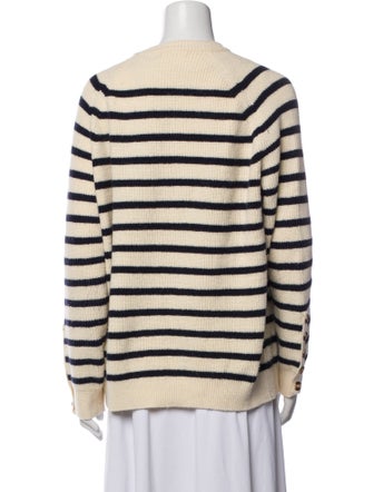 Sézane Striped Crew Neck Sweater