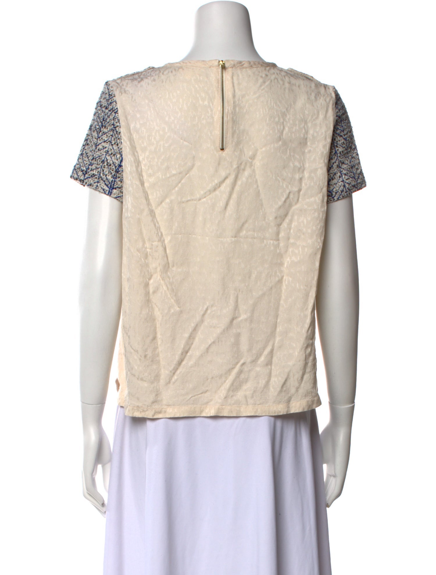 Sézane Printed Scoop Neck Top