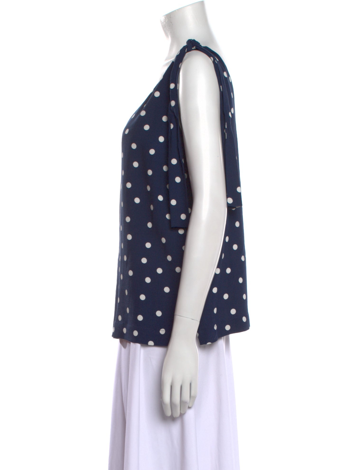 Sézane Polka Dot Print V-Neck Blouse